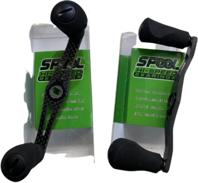 Handle, 110 mm Spool Speed Solid Carbon Handle **NEW – Spool Hi-Speed  Bearings